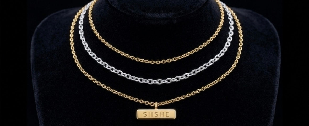 Layered Triple Chain Necklace — siishe